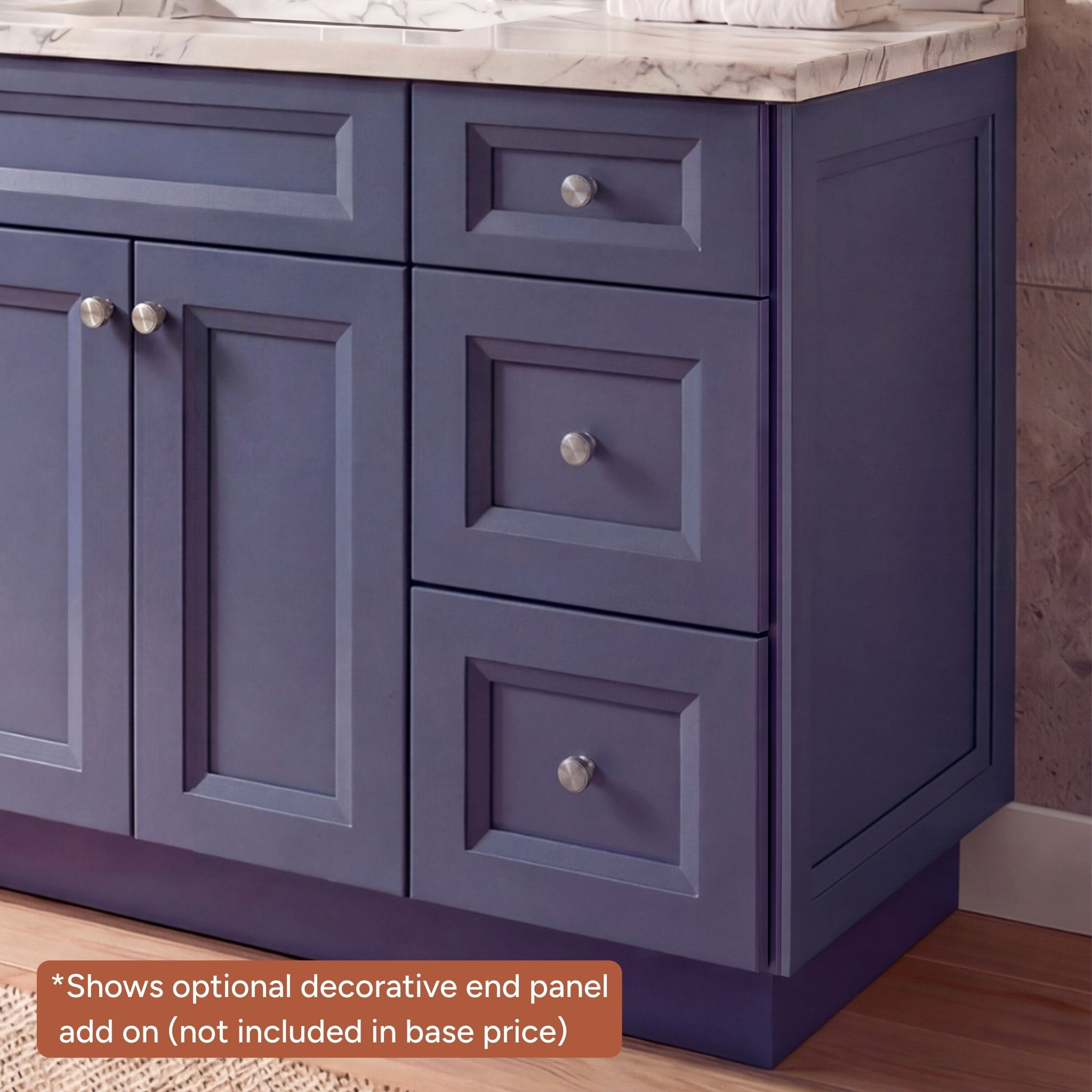 Belmont Blue Single Vanity Sink & Drawer - 60w 34½h 21d