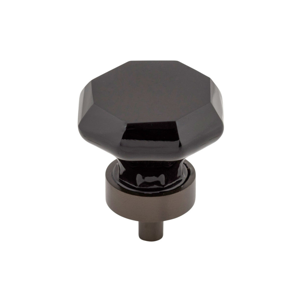 TOP KNOBS Black Octagon Crystal Cabinet Knob