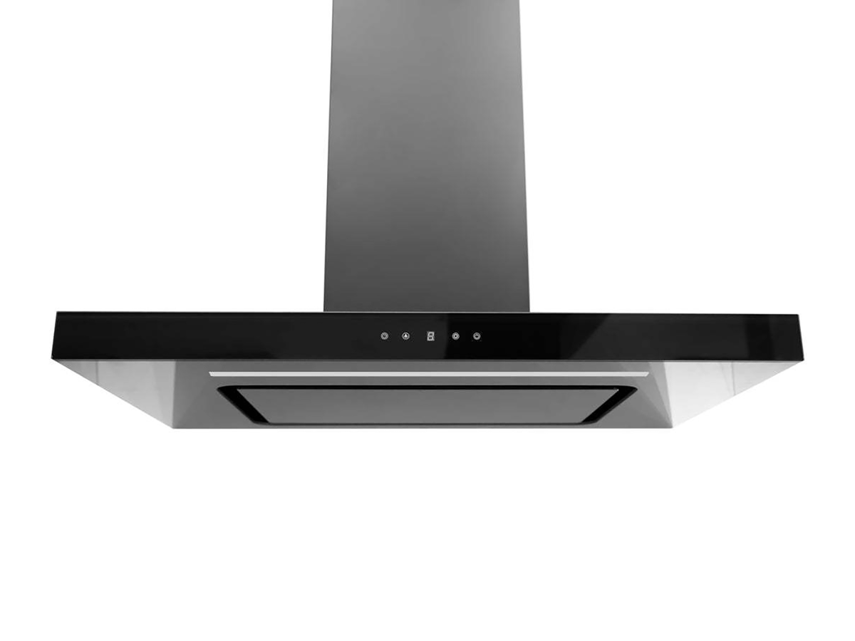 Victory SV400Z-BK 36 inch matte black glass wall mount range hood