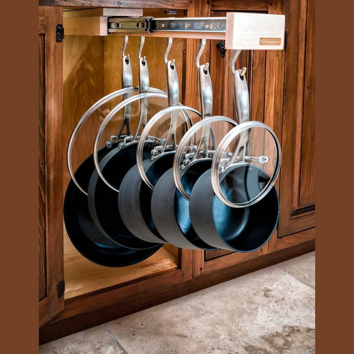 REV-A-SHELF GLD-W22-SC-7 Natural Maple Glideware Pantry Pullout for 22" Depth
