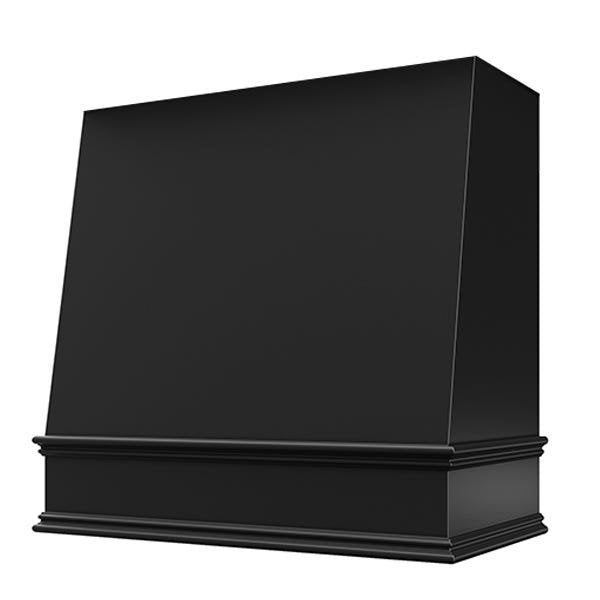 Kitchen and Cabinet Store Angled wood range hood in Black