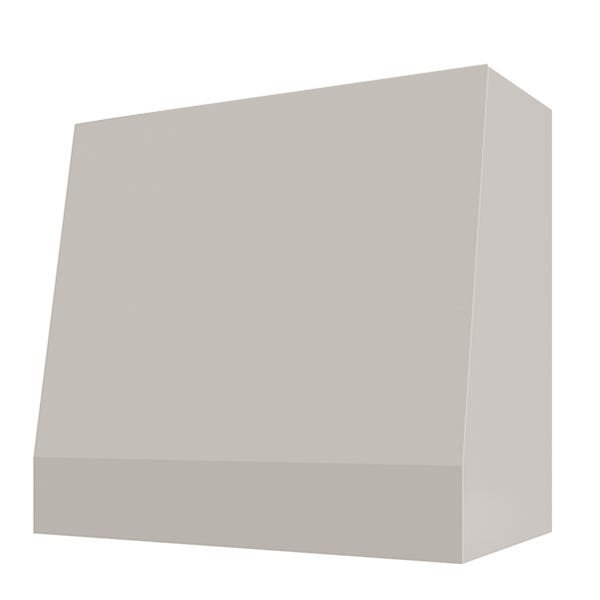 Kitchen and Cabinet Store Angled Without Trim wood range hood in Light Gray