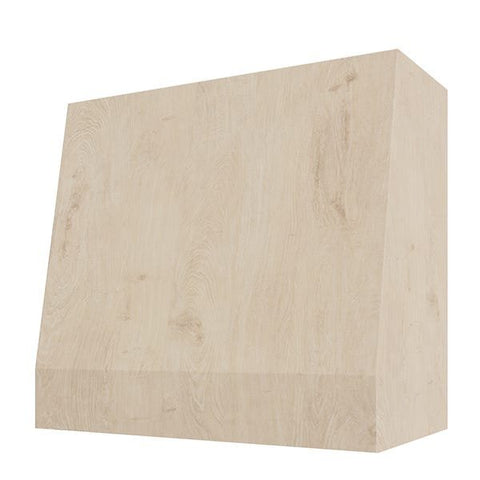 Kitchen and Cabinet Store Angled Without Trim wood range hood in Raw