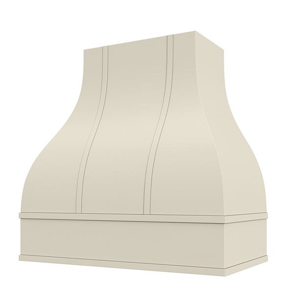 Kitchen and Cabinet Store Bell With Strapping wood range hood in Antique White