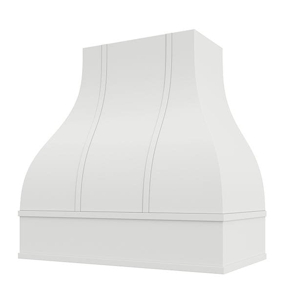 Kitchen and Cabinet Store Bell With Strapping wood range hood in White
