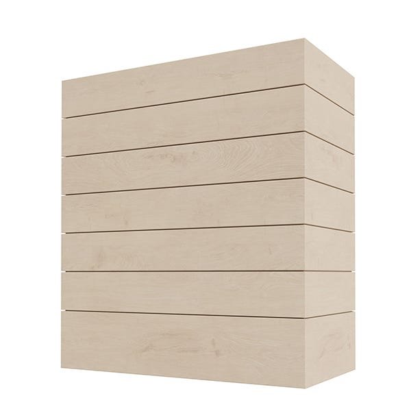 Kitchen and Cabinet Store Box Straight With Shiplap wood range hood in Raw