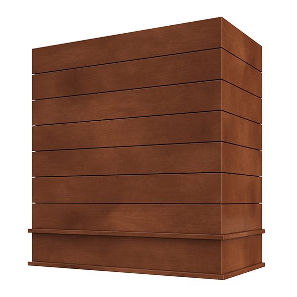 Kitchen and Cabinet Store Box With Trim wood range hood in Chocolate Stain