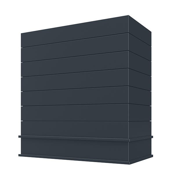 Kitchen and Cabinet Store Box With Trim wood range hood in Navy