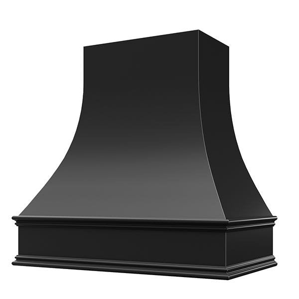 Kitchen and Cabinet Store Curved wood range hood in Black