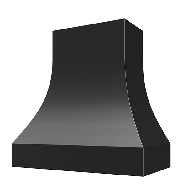 Kitchen and Cabinet Store Curved Without Trim wood range hood in Black