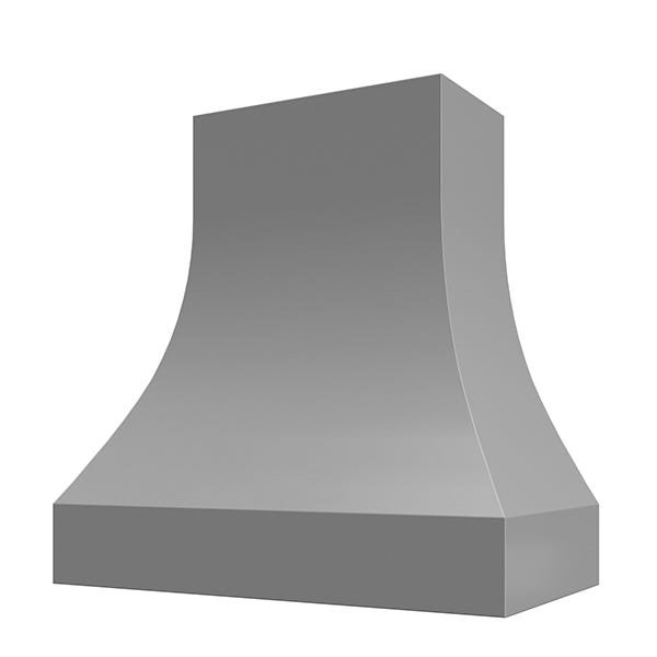 Kitchen and Cabinet Store Curved Without Trim wood range hood in Gray