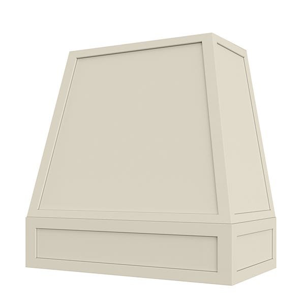 Kitchen and Cabinet Store Shaker Tapered wood range hood in Antique White