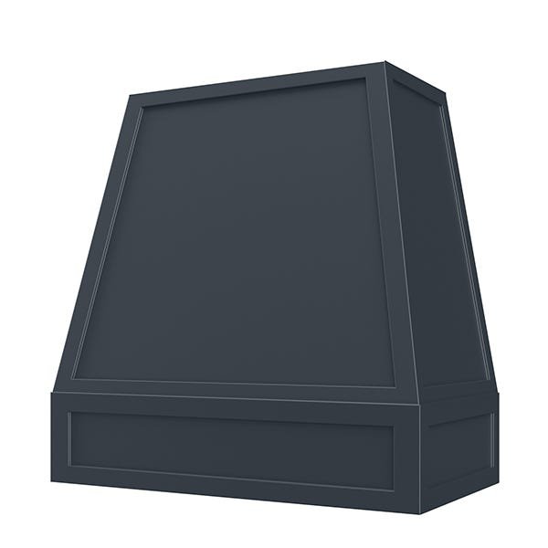 Kitchen and Cabinet Store Shaker Tapered wood range hood in Navy
