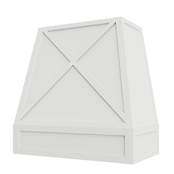 Kitchen and Cabinet Store Shaker Tapered X wood range hood in Primed (paint ready)