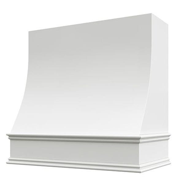 Kitchen and Cabinet Store Sloped wood range hood in Primed (paint ready)