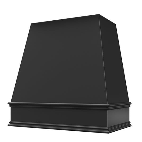 Kitchen and Cabinet Store Tapered wood range hood in Black