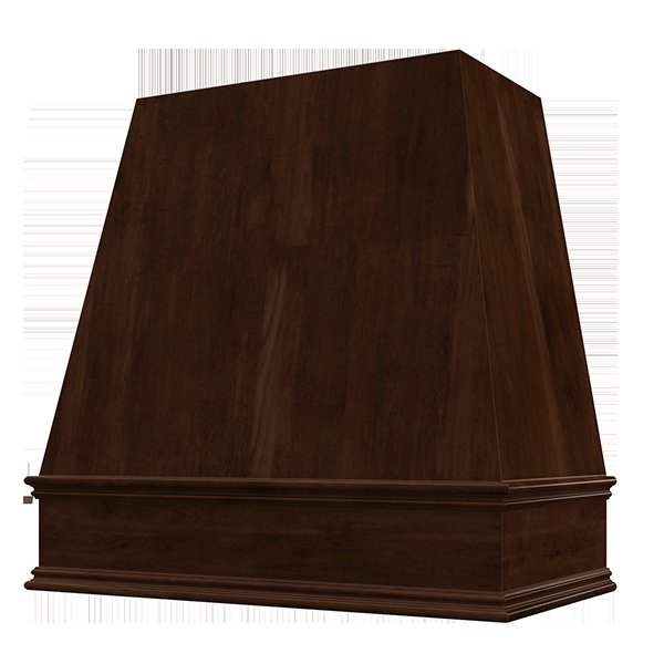 Kitchen and Cabinet Store Tapered wood range hood in Espresso Stain