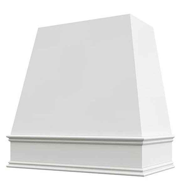Kitchen and Cabinet Store Tapered wood range hood in White