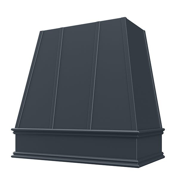 Kitchen and Cabinet Store Tapered With Strapping wood range hood in Navy
