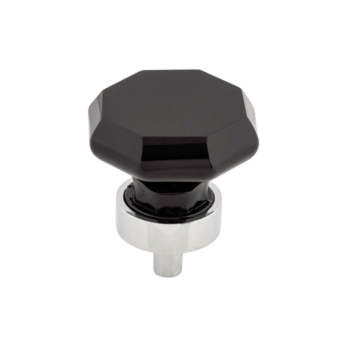 TOP KNOBS Black Octagon Crystal Cabinet Knob