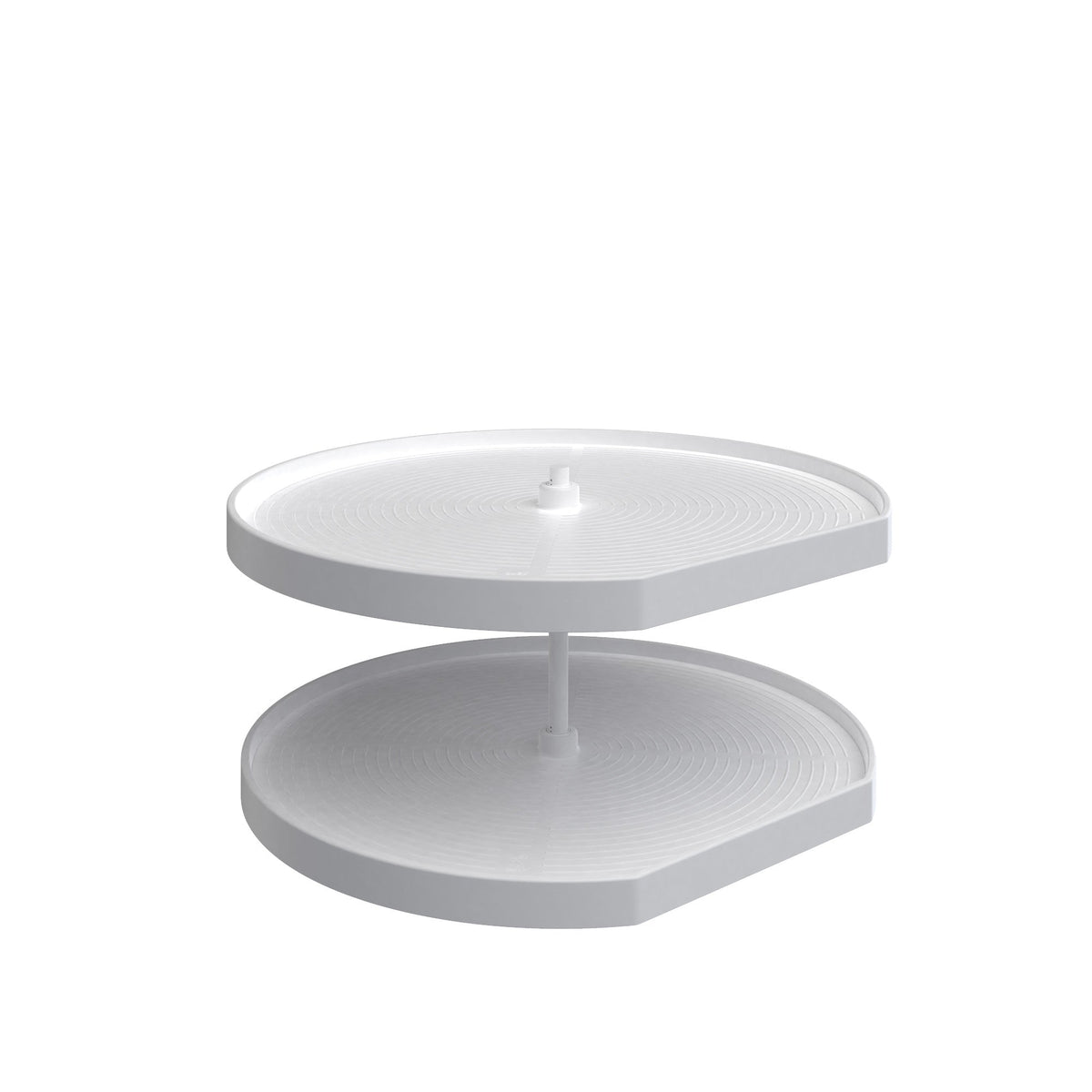 REV-A-SHELF LD-2262-BM Series Lazy Daisy Polymer D Shaped 2 Shelf Lazy Susan W/Bottom Mount Hardware For Corner Base Cabinets