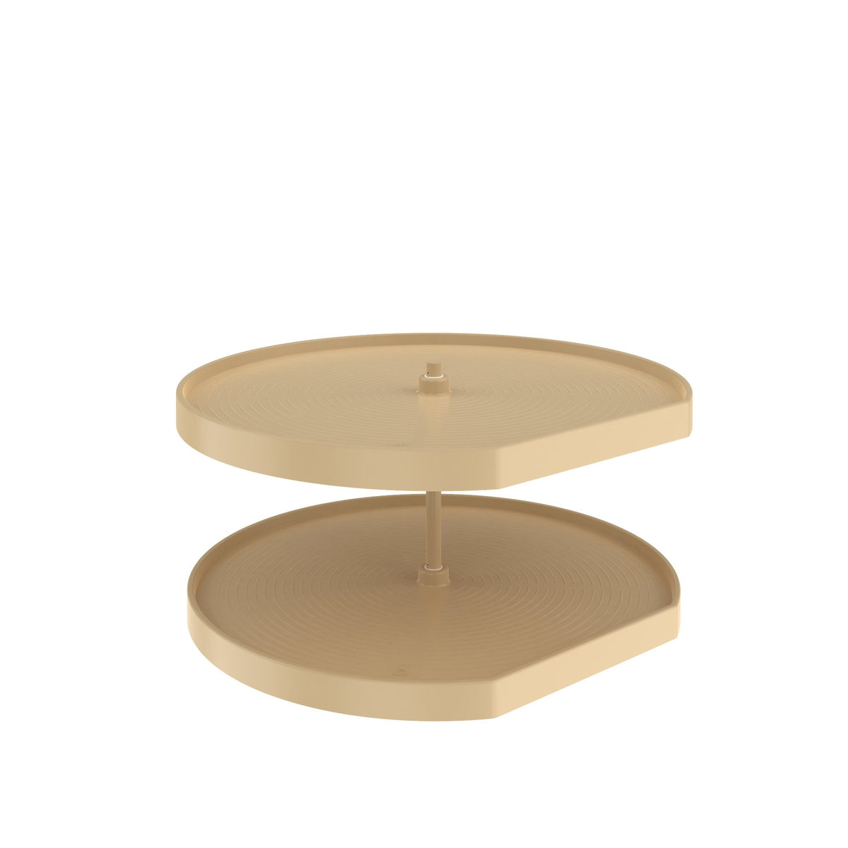 REV-A-SHELF LD-2262-BM Series Lazy Daisy Polymer D Shaped 2 Shelf Lazy Susan W/Bottom Mount Hardware For Corner Base Cabinets