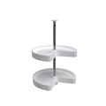 REV-A-SHELF LD-2472 Series Polymer Kidney Shaped 2 Shelf Lazy Susan For Corner Wall Cabinets