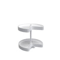 REV-A-SHELF LD-2472-BM Series Polymer Kidney Shaped 2 Shelf Lazy Susan W/Bottom Mount Hardware For Corner Wall Cabinets
