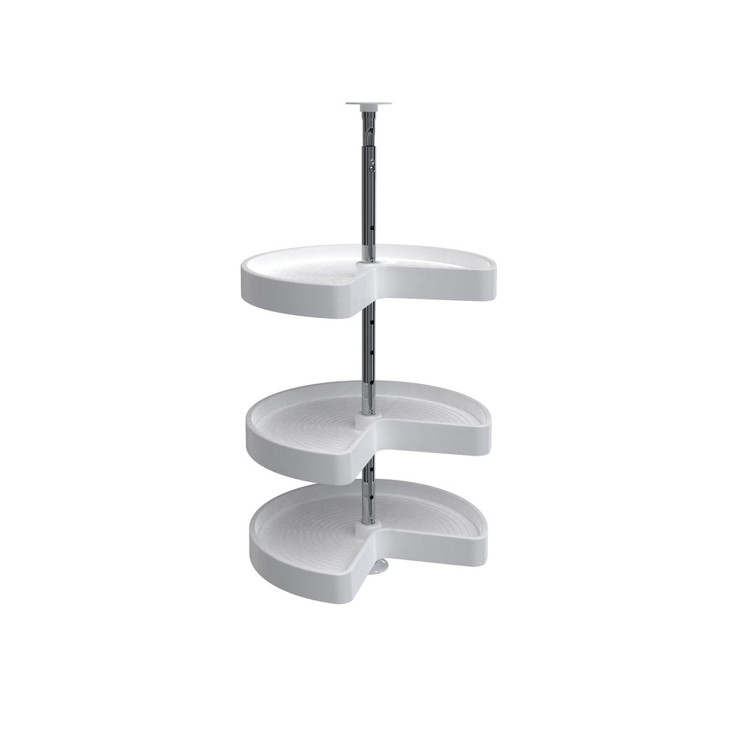 REV-A-SHELF LD-2473 Series Polymer Kidney Shaped 3 Shelf Lazy Susan For 31 H Corner Wall Cabinets