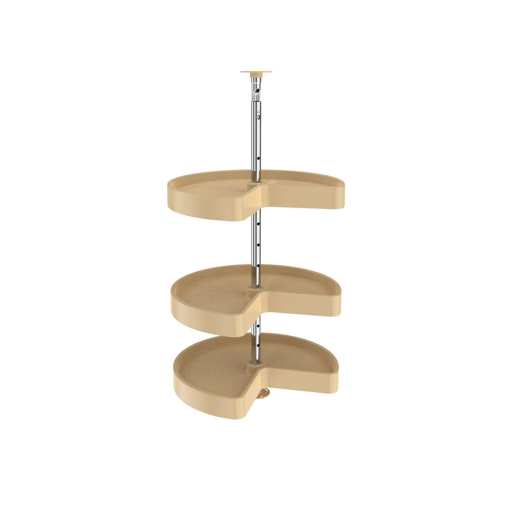 REV-A-SHELF LD-2473 Series Polymer Kidney Shaped 3 Shelf Lazy Susan For 31 H Corner Wall Cabinets