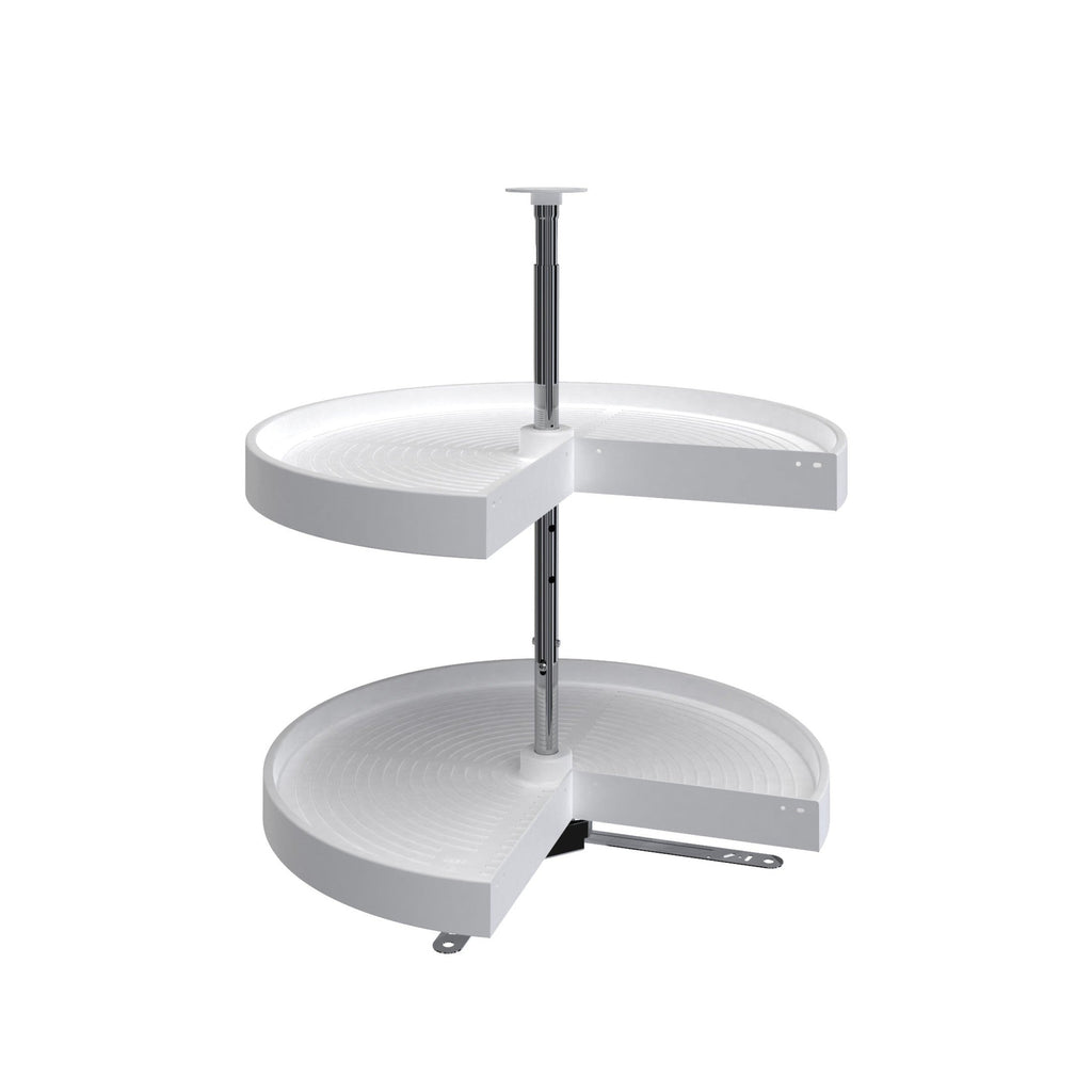 REV-A-SHELF LD-2942 Series Polymer Pie Cut 2 Shelf Lazy Susan For Corner Base Cabinets