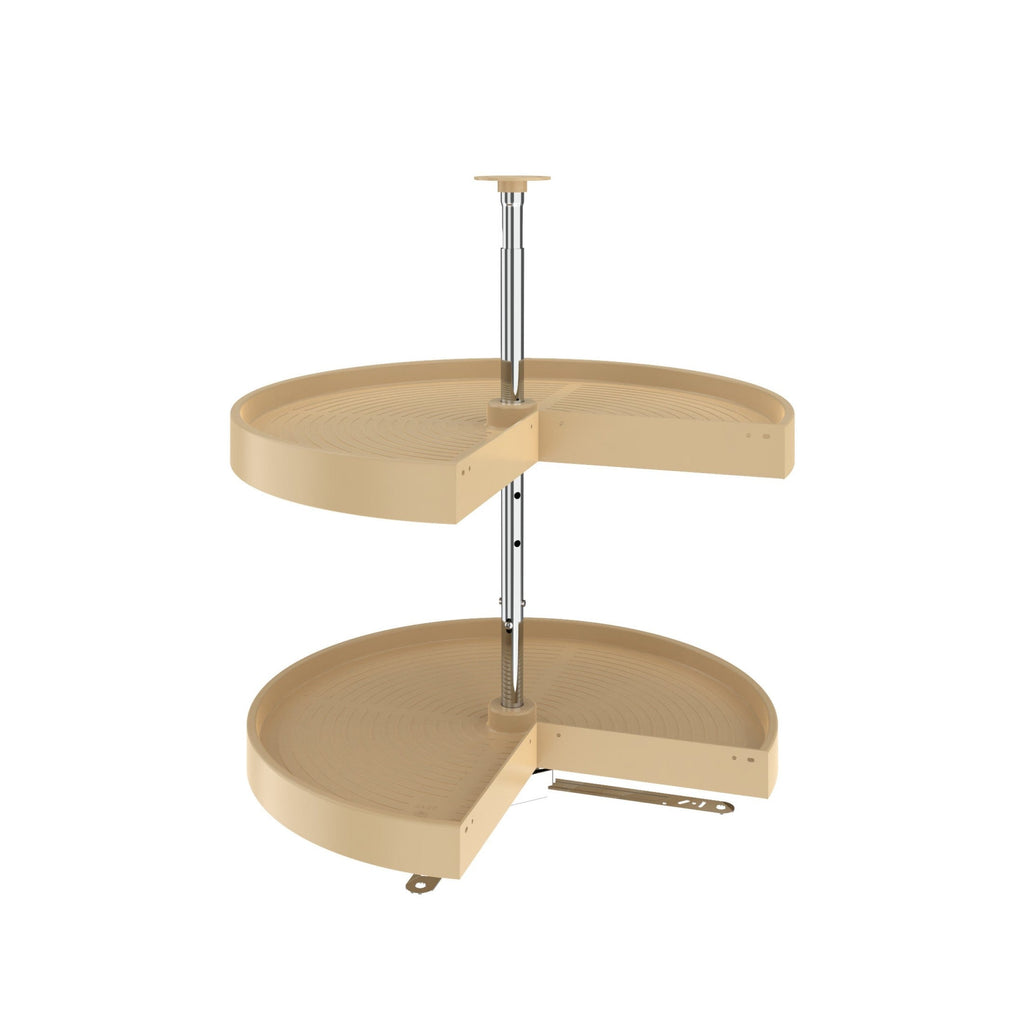 REV-A-SHELF LD-2942 Series Polymer Pie Cut 2 Shelf Lazy Susan For Corner Base Cabinets