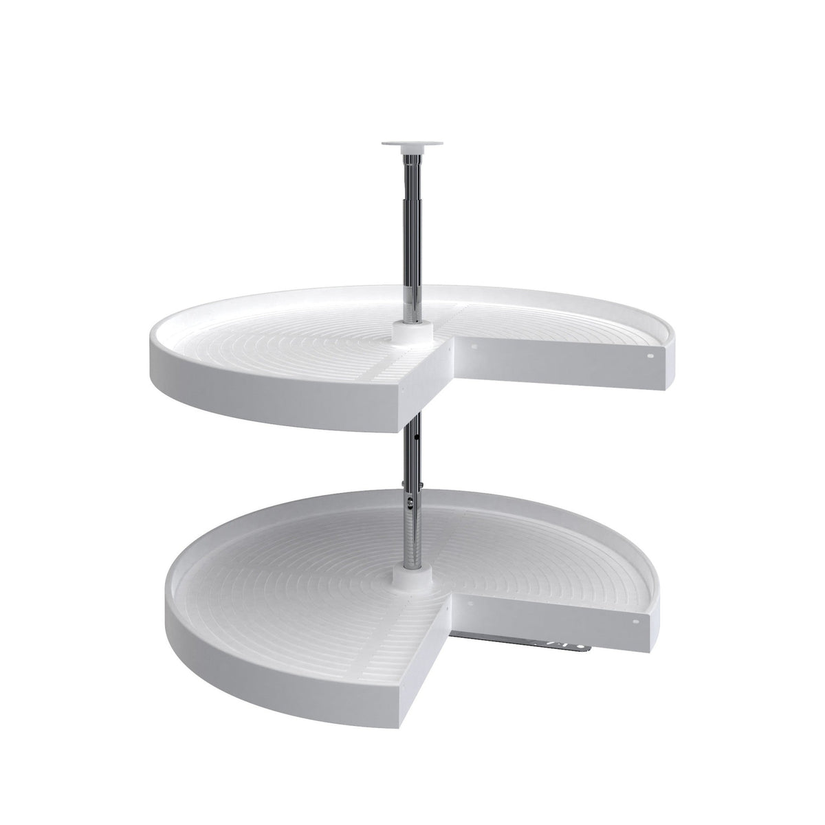 REV-A-SHELF LD-2942 Series Polymer Pie Cut 2 Shelf Lazy Susan For Corner Base Cabinets