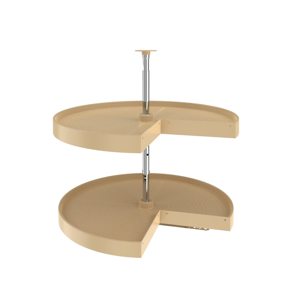 REV-A-SHELF LD-2942 Series Polymer Pie Cut 2 Shelf Lazy Susan For Corner Base Cabinets