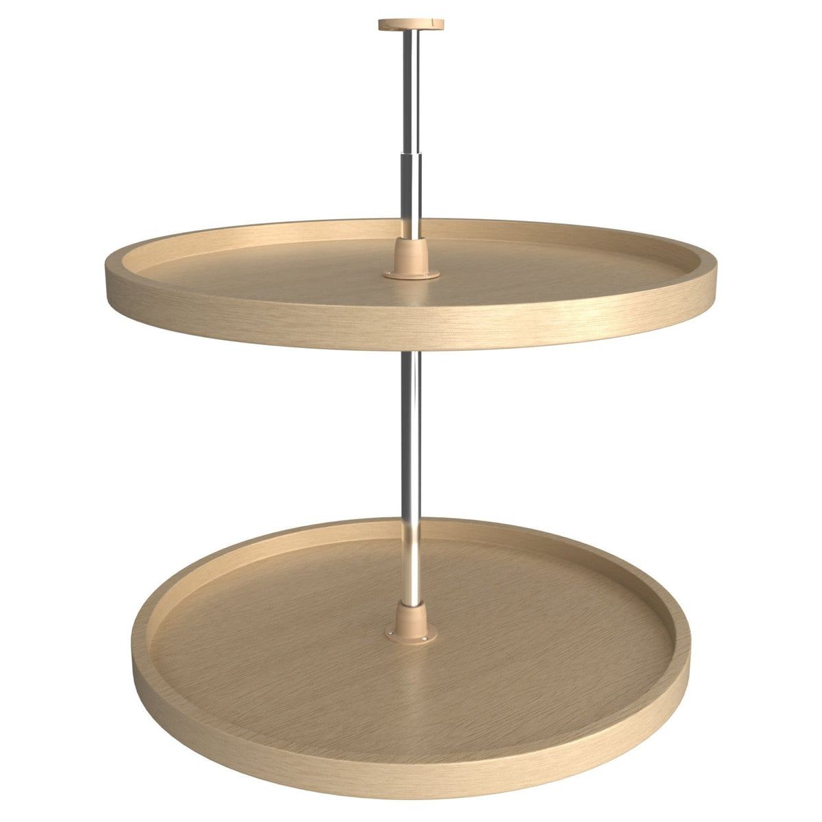 REV-A-SHELF LD-4BW-062 Series Lazy Daisy Banded Wood Full Circle 2 Shelf Lazy Susan For Corner Wall Cabinets
