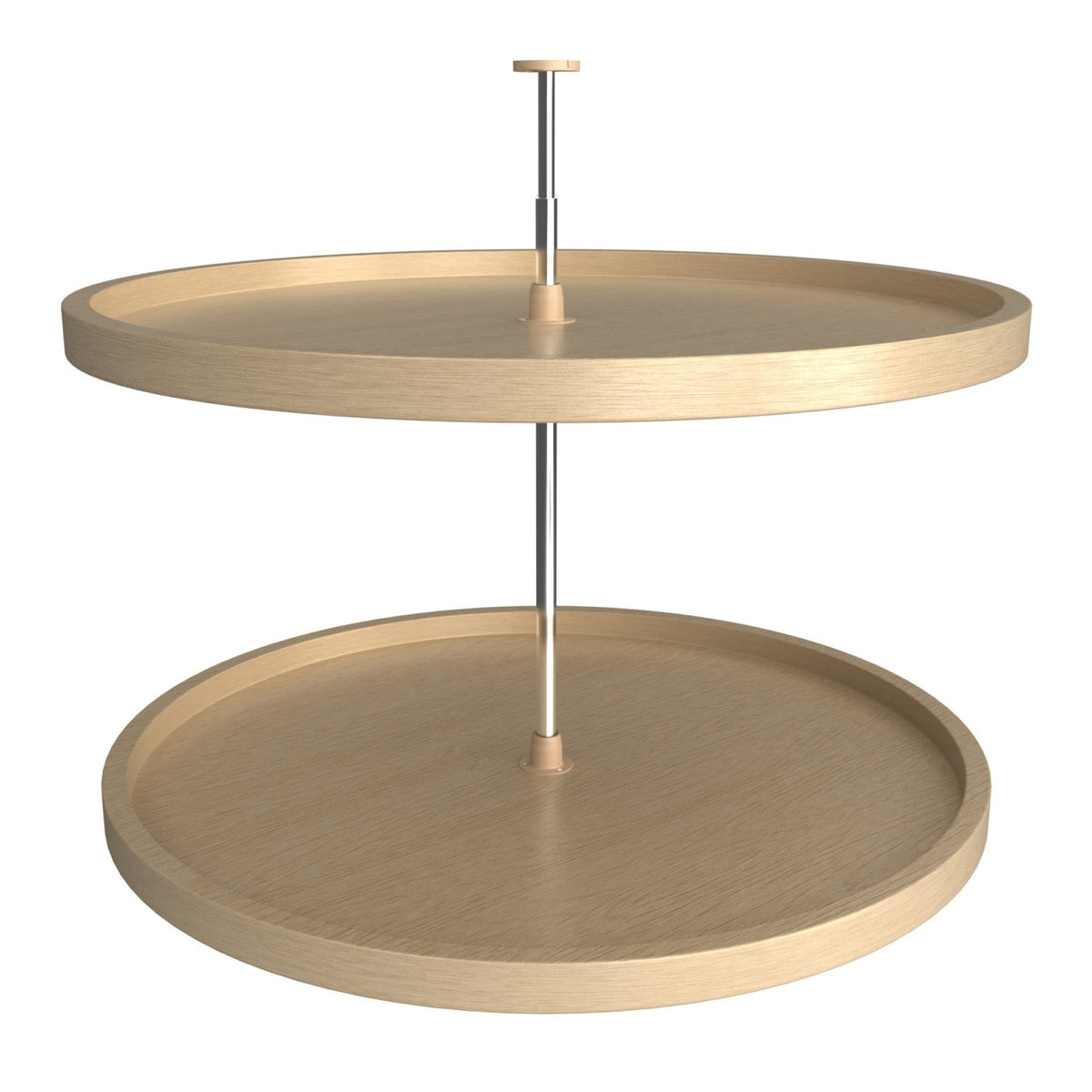 REV-A-SHELF LD-4BW-062 Series Lazy Daisy Banded Wood Full Circle 2 Shelf Lazy Susan For Corner Wall Cabinets