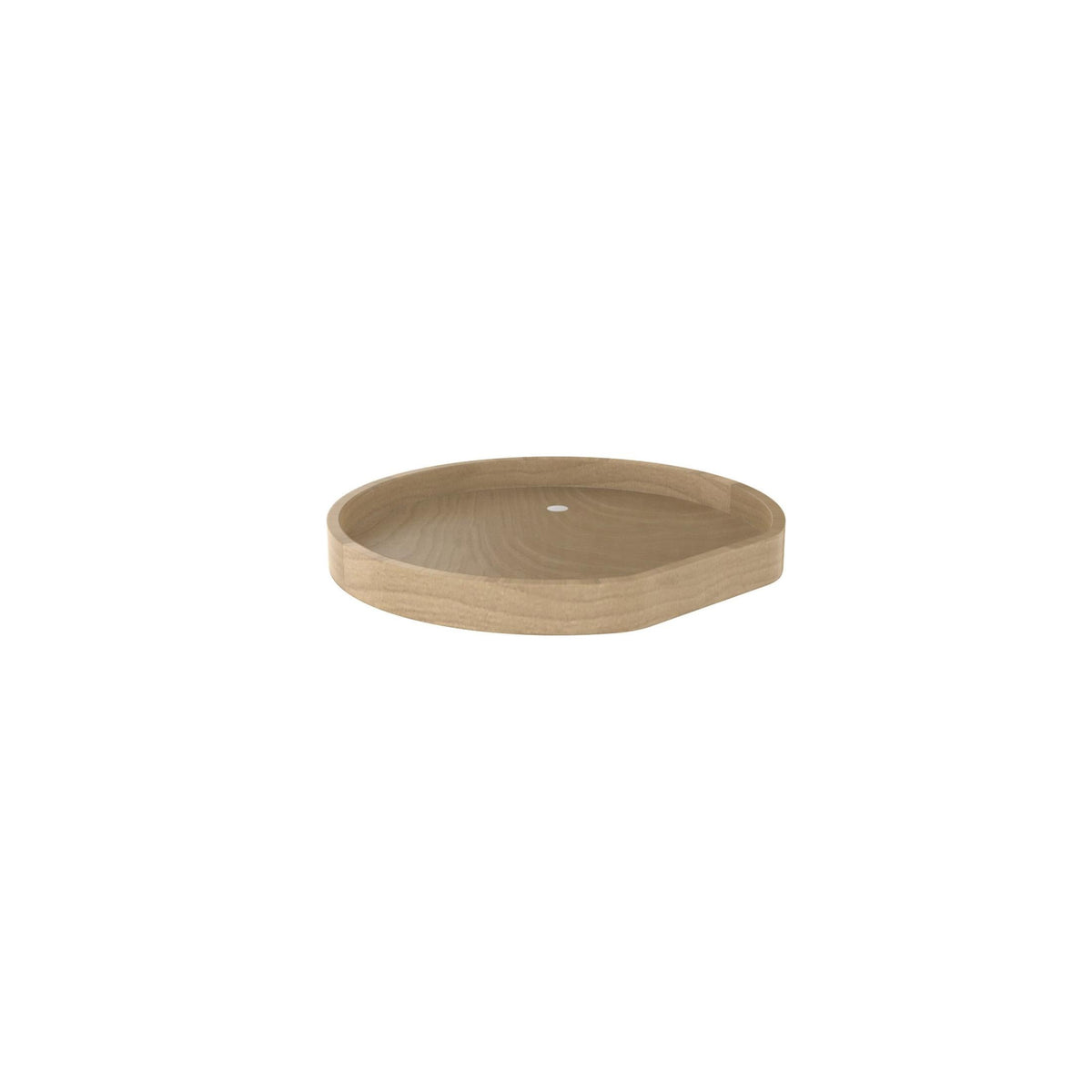 REV-A-SHELF LD-4BW-201SBS Series Banded Wood D Shaped Lazy Susan Shelf For Corner Base Cabinets W/ Swivel Bearing