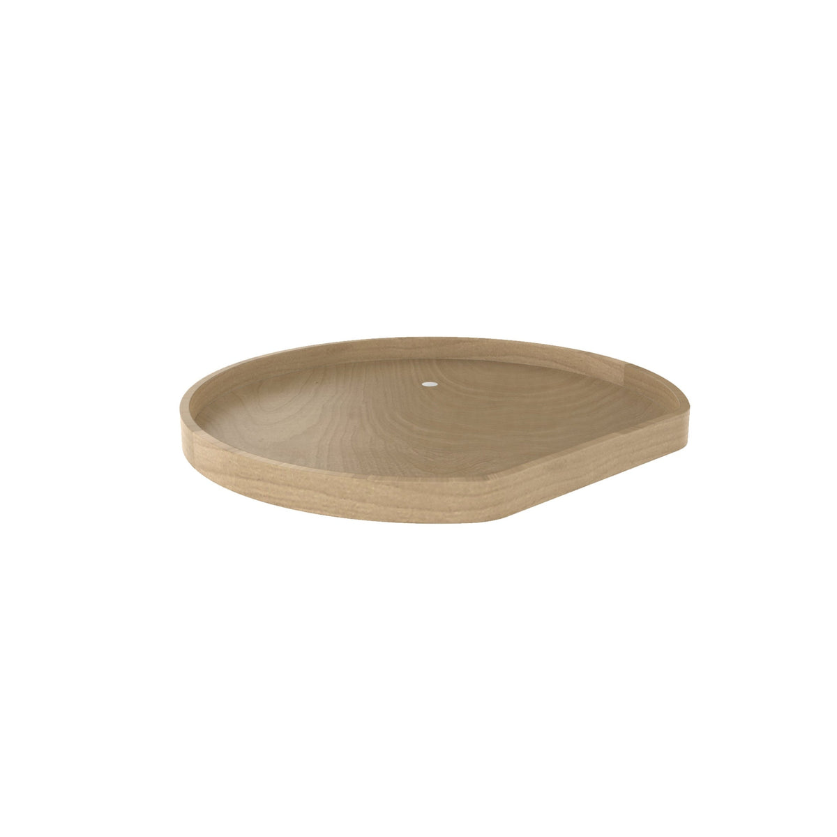 REV-A-SHELF LD-4BW-201SBS Series Banded Wood D Shaped Lazy Susan Shelf For Corner Base Cabinets W/ Swivel Bearing