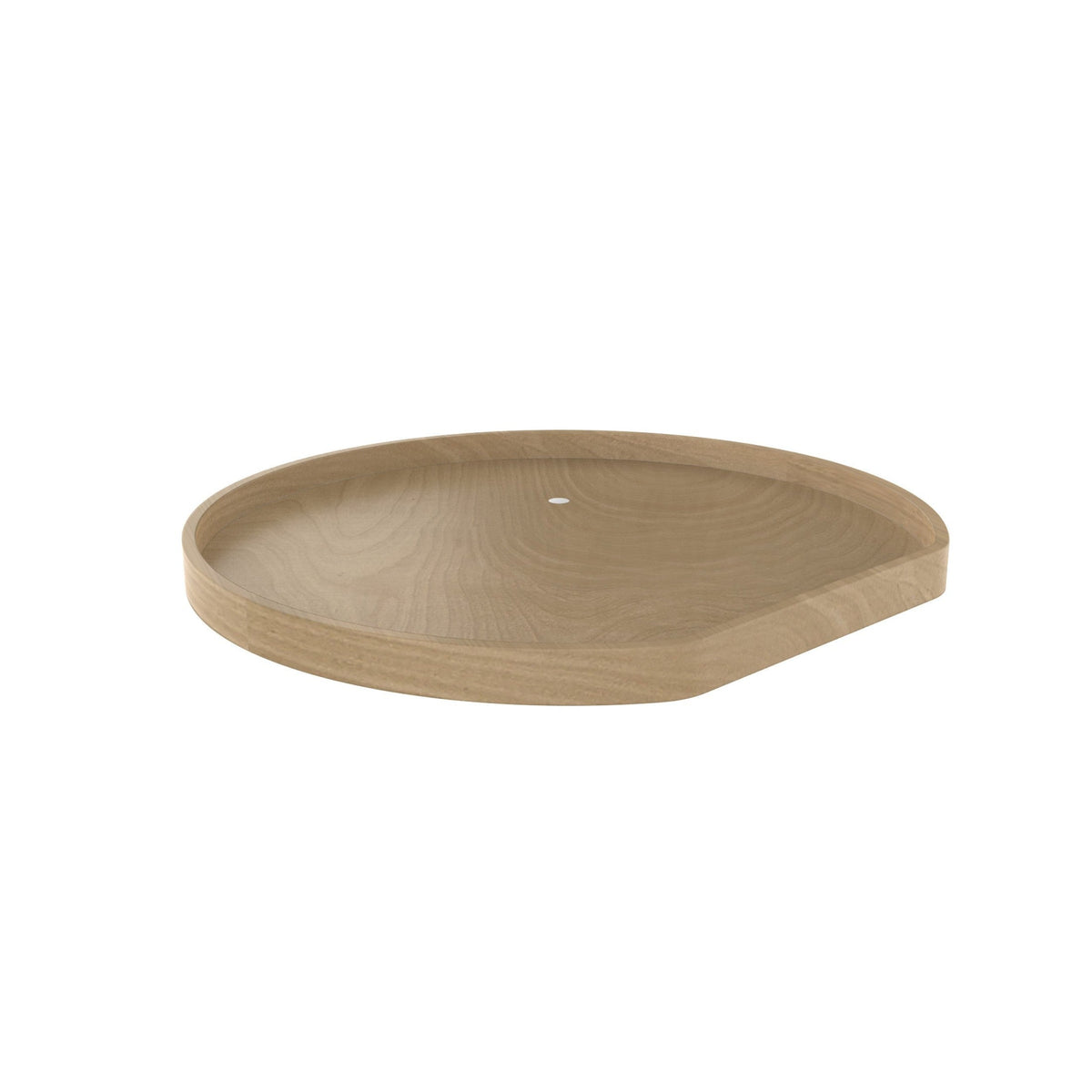 REV-A-SHELF LD-4BW-201SBS Series Banded Wood D Shaped Lazy Susan Shelf For Corner Base Cabinets W/ Swivel Bearing