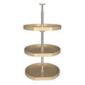 REV-A-SHELF LD-4BW-263-2036-1  Banded Wood D Shaped 3 Shelf Lazy Susans For 38 H Corner Wall Cabinets
