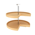 REV-A-SHELF LD-4BW-942-28-1  Banded Wood Pie Cut 2 Shelf Lazy Susans For Corner Base Cabinets