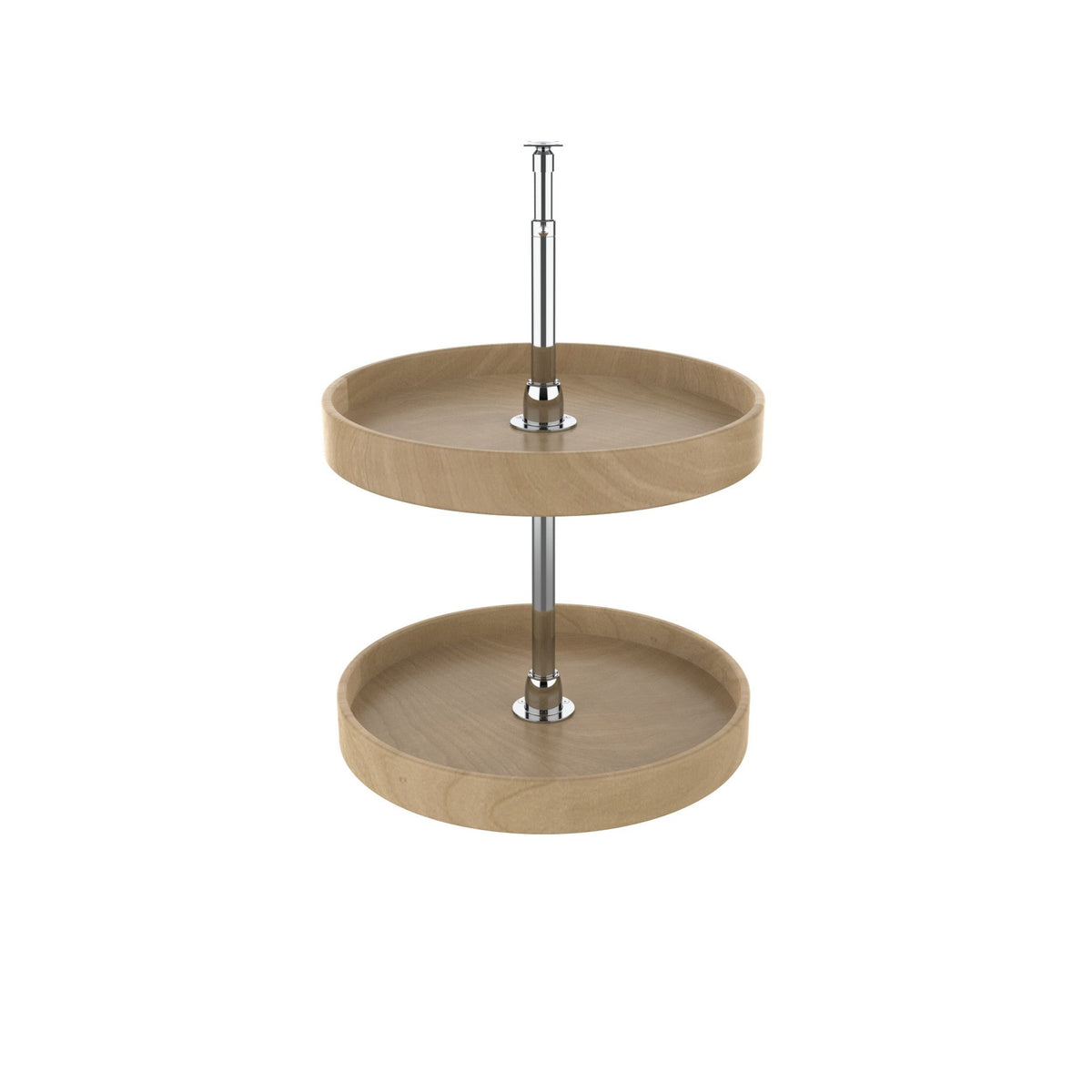 REV-A-SHELF LD-4NW-072 Series Natural Wood Full Circle 2 Shelf Lazy Susans For Corner Base Cabinets