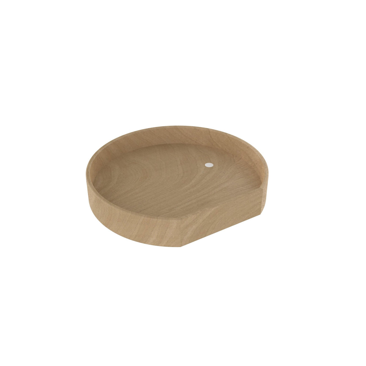 REV-A-SHELF LD-4NW-201-20TBS-1 Natural Wood Tall D Shaped Lazy Susan For Corner Wall Cabinets W/ Swivel Bearing