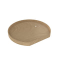 REV-A-SHELF LD-4NW-201BS Series Natural Wood D Shaped Lazy Susan For Corner Base Cabinets W/ Swivel Bearing