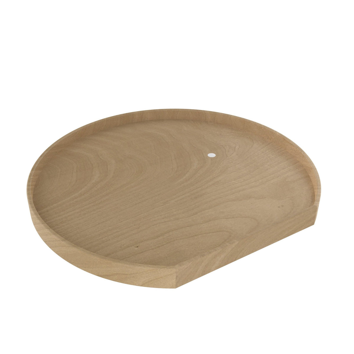 REV-A-SHELF LD-4NW-201BS Series Natural Wood D Shaped Lazy Susan For Corner Base Cabinets W/ Swivel Bearing