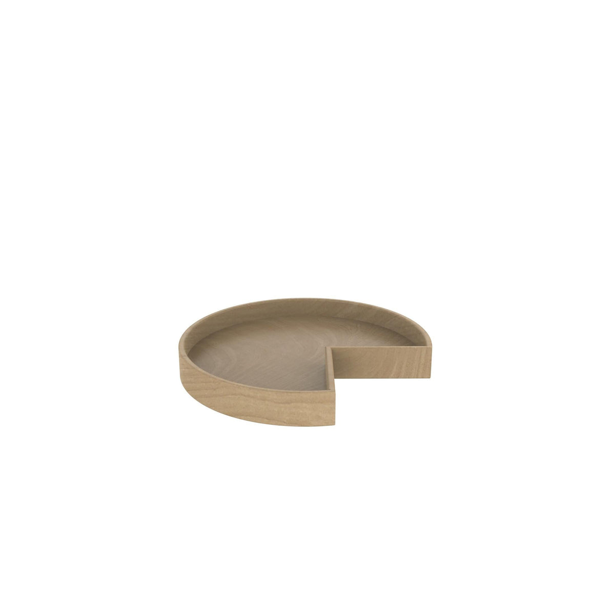 REV-A-SHELF LD-4NW-401-18-1 Natural Wood Kidney Shaped Lazy Susan Shelf For Corner Wall Cabinets