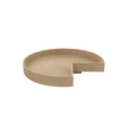REV-A-SHELF LD-4NW-401TBS Series Natural Wood Tall Kidney Shaped Lazy Susan For Corner Base Cabinets W/ Swivel Bearing