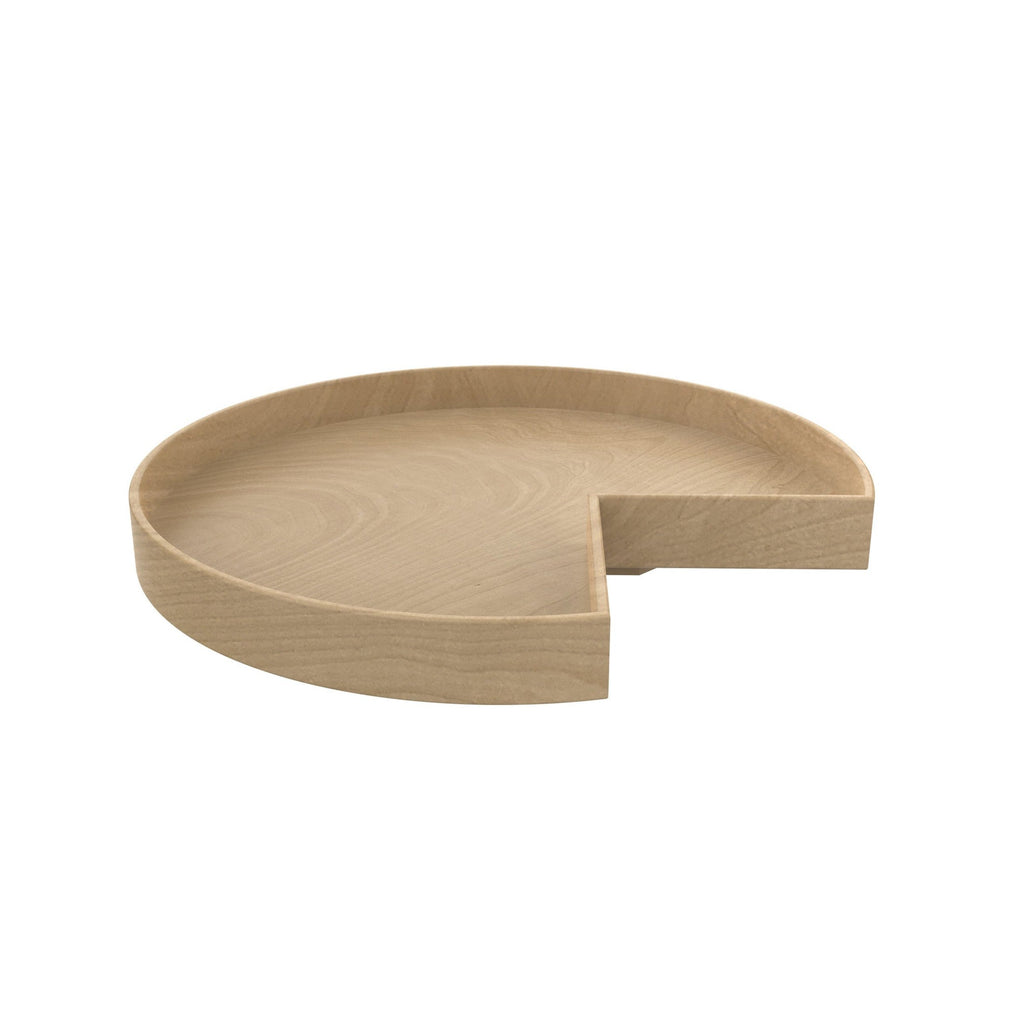 REV-A-SHELF LD-4NW-401TBS Series Natural Wood Tall Kidney Shaped Lazy Susan For Corner Base Cabinets W/ Swivel Bearing