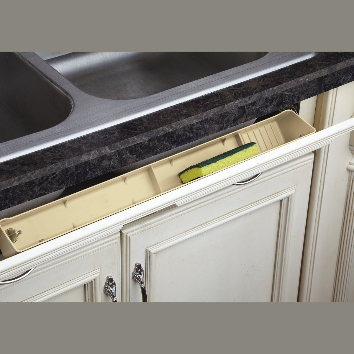 REV-A-SHELF LD-6591 Series Tip-Out Tray LD Deluxe w/ 2 Pair of 45 Degree Hinges for Sink Base