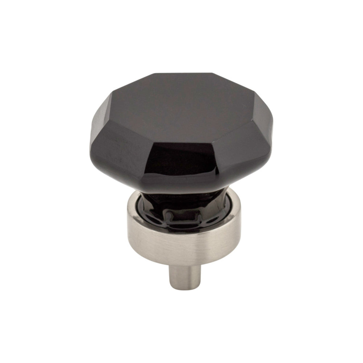 TOP KNOBS Black Octagon Crystal Cabinet Knob
